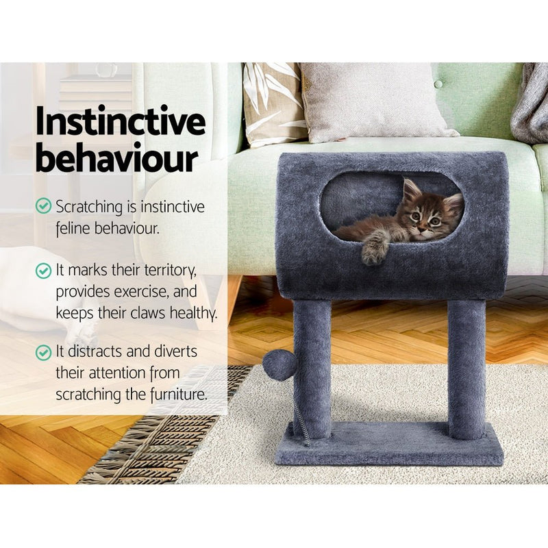 Cat Tree Scratching Post Scratcher Tower Condo House Grey 53cm - Pet Care > Cat Supplies - Rivercity House & Home Co. (ABN 18 642 972 209) - Affordable Modern Furniture Australia