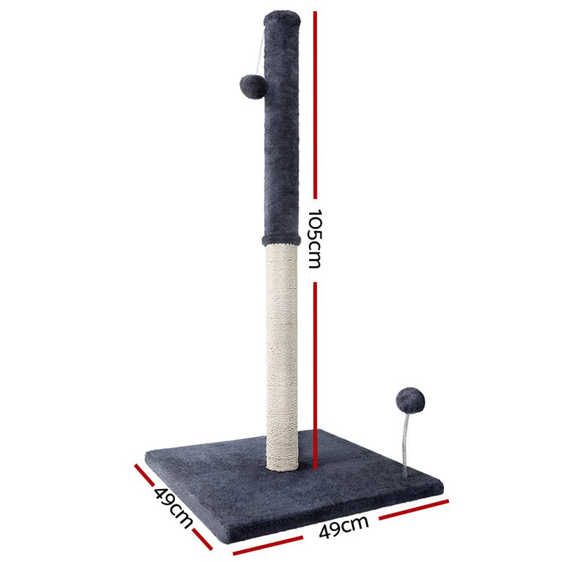 Cat Tree Scratching Post Scratcher Tower Condo House Hanging toys Grey 105cm - Pet Care > Cat Supplies - Rivercity House & Home Co. (ABN 18 642 972 209) - Affordable Modern Furniture Australia