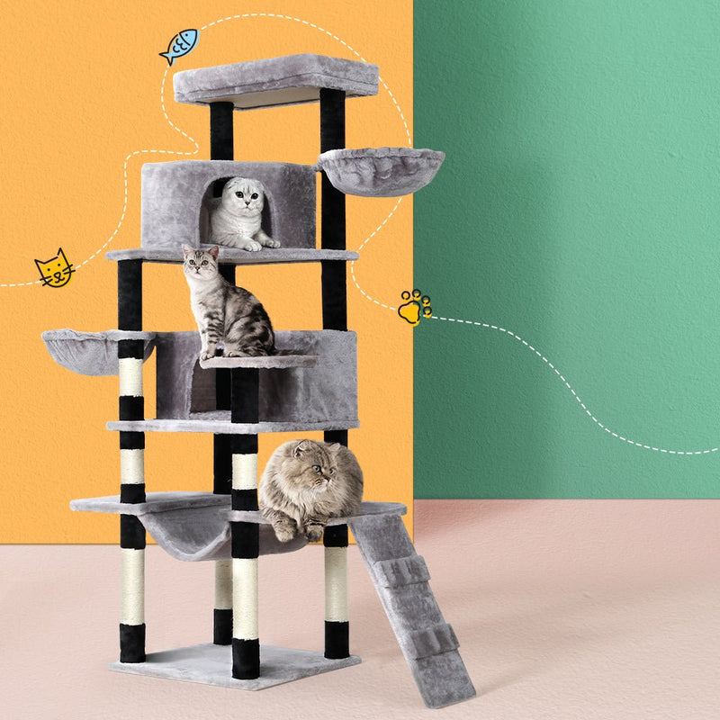 Cat Tree Tower Scratching Post Scratcher Wood Condo House Play Bed 161cm - Pet Care > Cat Supplies - Rivercity House & Home Co. (ABN 18 642 972 209) - Affordable Modern Furniture Australia