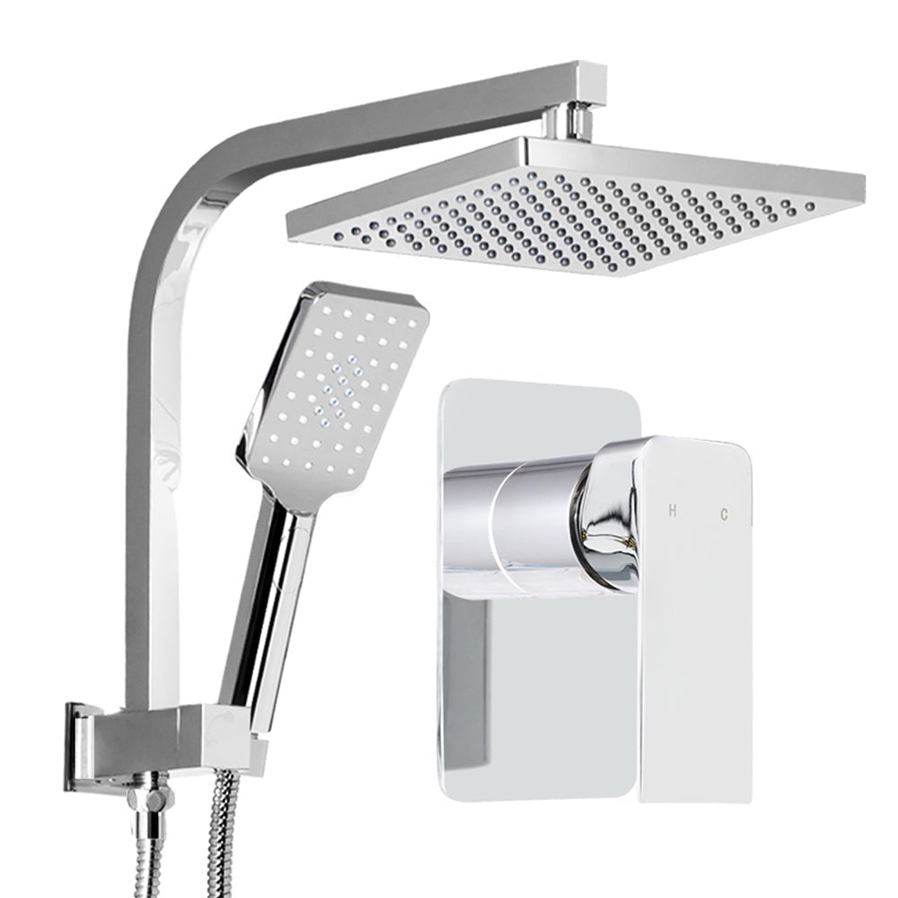 Cefito 8'' Rain Shower Head Set Handheld Round High Pressure Mixer Tap Chrome - Home & Garden > Bathroom Accessories - Rivercity House & Home Co. (ABN 18 642 972 209) - Affordable Modern Furniture Australia