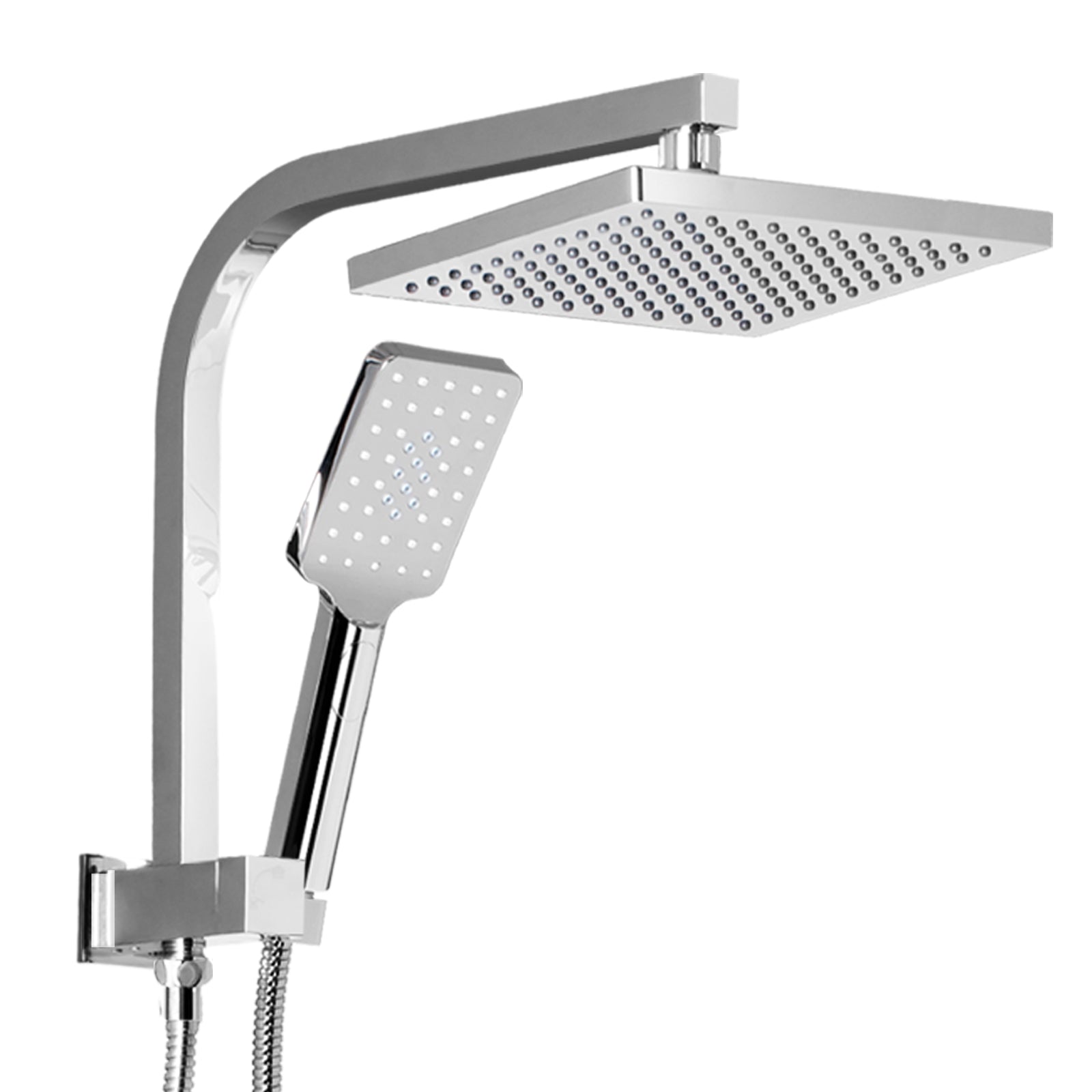 Cefito 8'' Rain Shower Head Set Handheld Square High Pressure Chrome - Home & Garden > Bathroom Accessories - Rivercity House & Home Co. (ABN 18 642 972 209) - Affordable Modern Furniture Australia