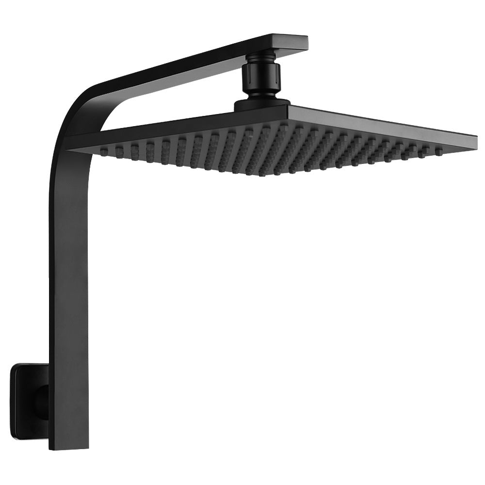 Cefito 8'' Rain Shower Head Wall Arm Square High Pressure Black - Home & Garden > Bathroom Accessories - Rivercity House & Home Co. (ABN 18 642 972 209) - Affordable Modern Furniture Australia