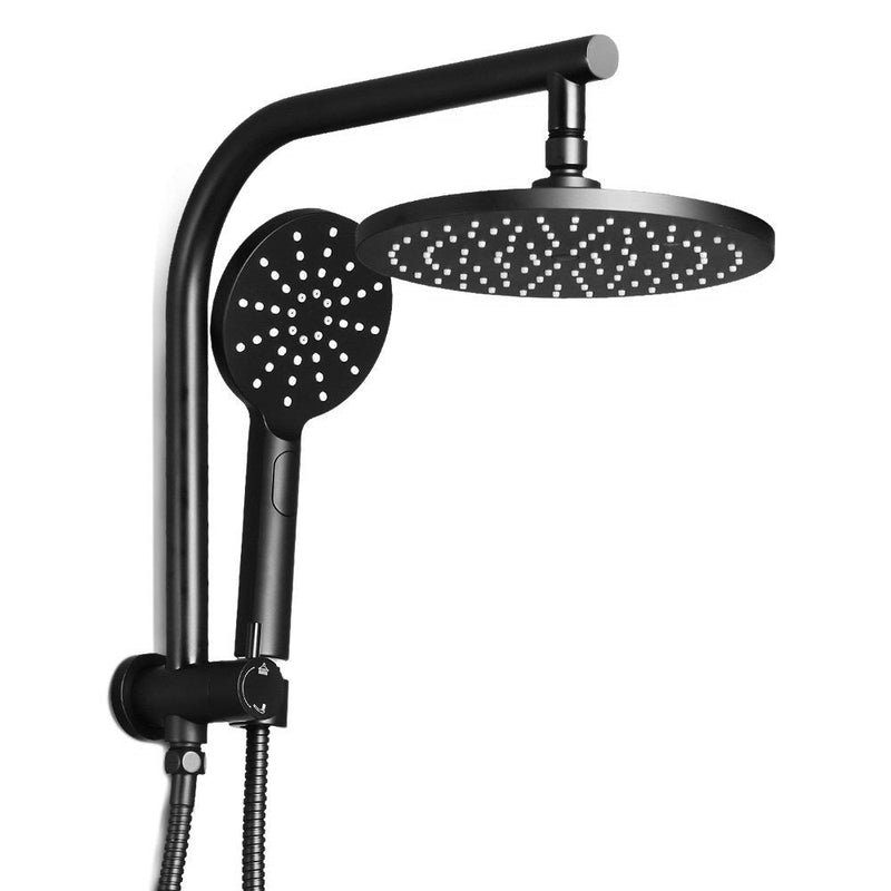 Cefito 9'' Rain Shower Head Set Handheld Round High Pressure Black - Home & Garden > Bathroom Accessories - Rivercity House & Home Co. (ABN 18 642 972 209) - Affordable Modern Furniture Australia