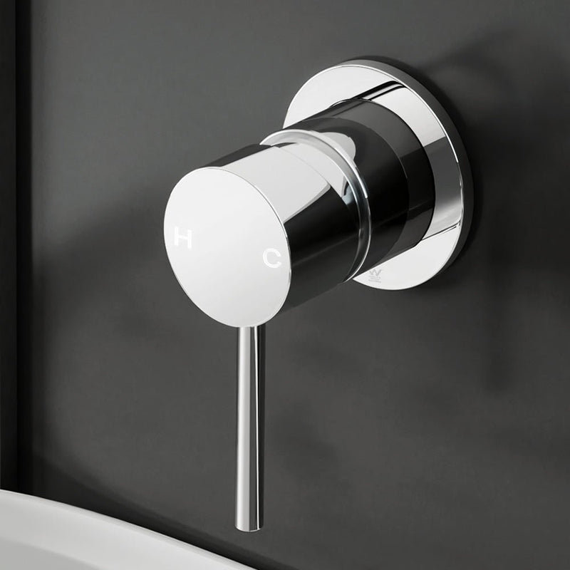 Cefito Basin Mixer Wall Tap Round Brass Faucet Shower Bathtub Chrome - Home & Garden > Bathroom Accessories - Rivercity House & Home Co. (ABN 18 642 972 209) - Affordable Modern Furniture Australia