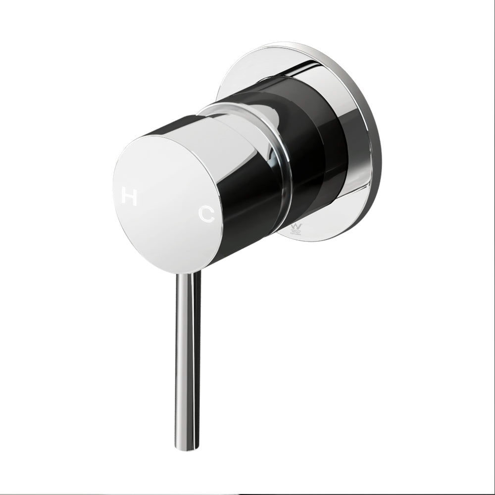 Cefito Basin Mixer Wall Tap Round Brass Faucet Shower Bathtub Chrome - Home & Garden > Bathroom Accessories - Rivercity House & Home Co. (ABN 18 642 972 209) - Affordable Modern Furniture Australia