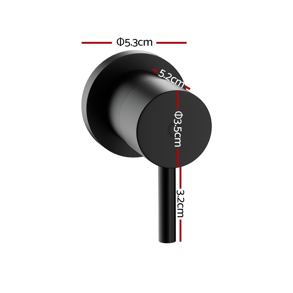 Cefito Basin Twin Tap Wall Round Brass Faucet Shower Bathtub Black - Home & Garden > Bathroom Accessories - Rivercity House & Home Co. (ABN 18 642 972 209) - Affordable Modern Furniture Australia