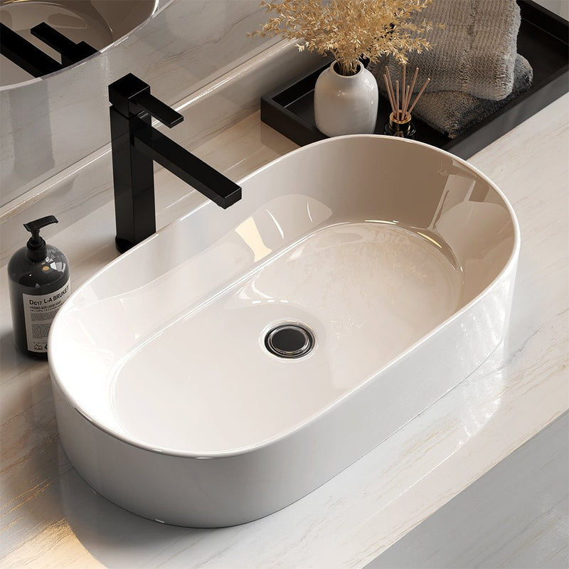Cefito Bathroom Basin Ceramic Vanity Sink Hand Wash Bowl 53x28cm - Home & Garden > DIY - Rivercity House & Home Co. (ABN 18 642 972 209) - Affordable Modern Furniture Australia