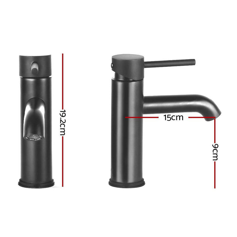 Cefito Bathroom Basin Mixer Tap Round Brass Faucet Vanity Laundry Black - Home & Garden > DIY - Rivercity House & Home Co. (ABN 18 642 972 209) - Affordable Modern Furniture Australia