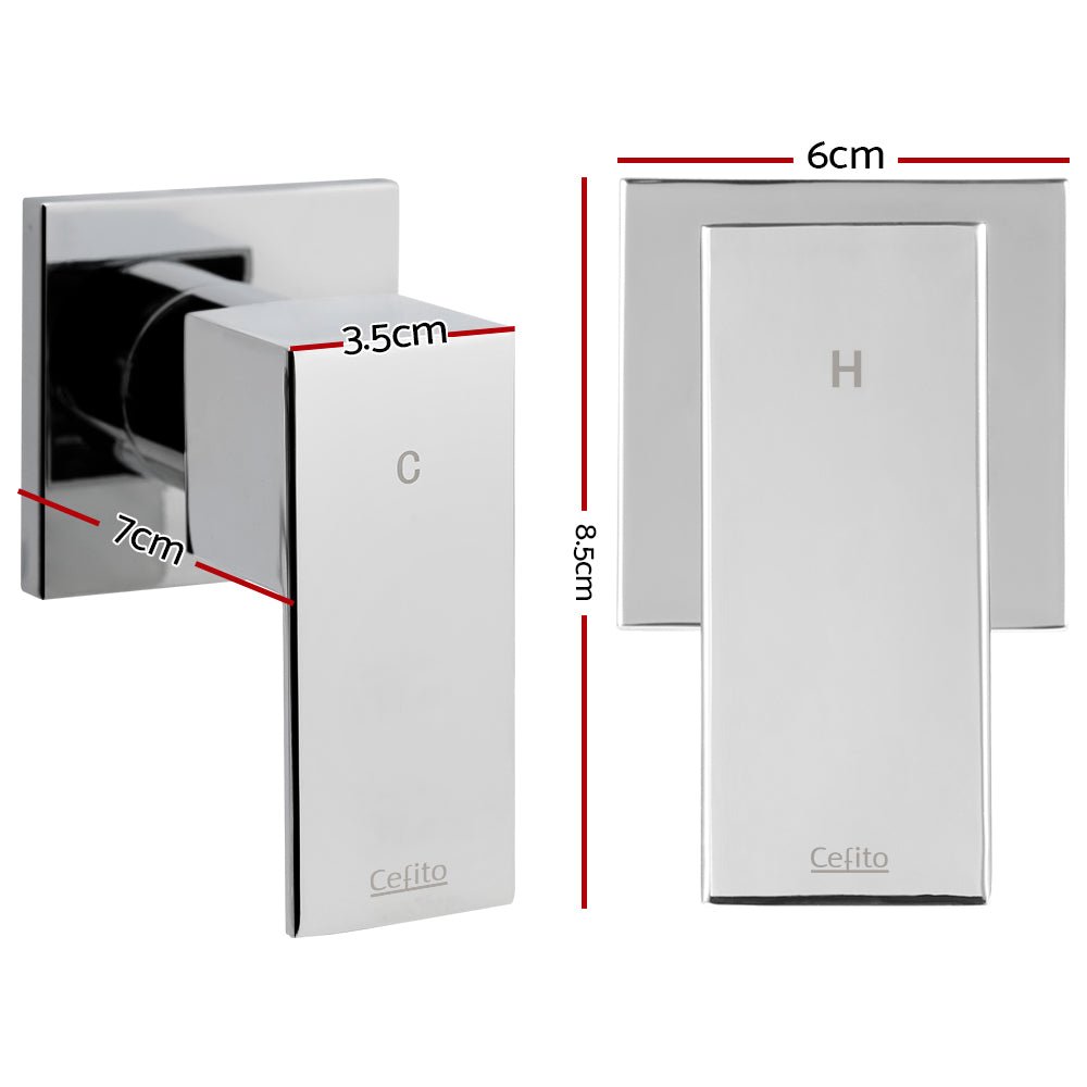 Cefito Shower Twins Tap Wall Bath Taps Brass Hot Cold Basin Bathroom Chrome - Home & Garden > Bathroom Accessories - Rivercity House & Home Co. (ABN 18 642 972 209) - Affordable Modern Furniture Australia
