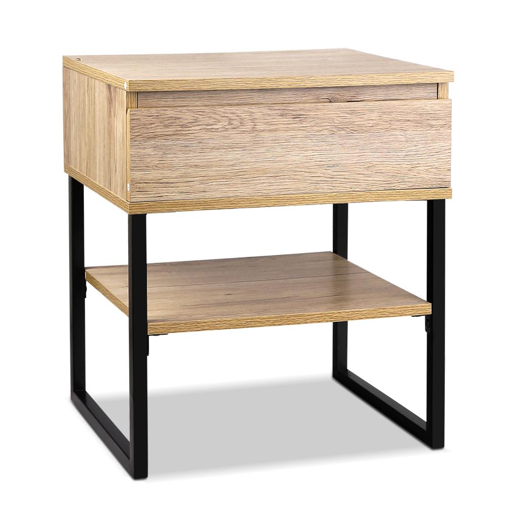 Chest Style Metal Bedside Table - Furniture - Rivercity House & Home Co. (ABN 18 642 972 209) - Affordable Modern Furniture Australia