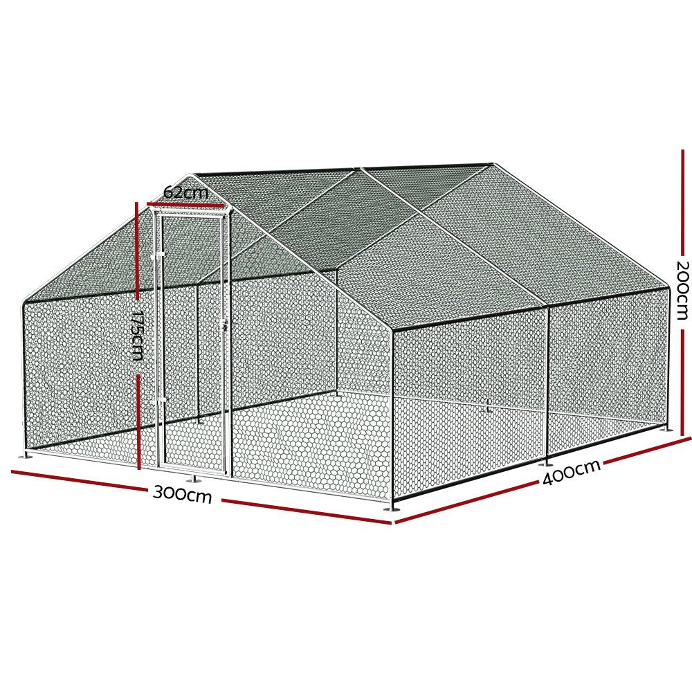 Chicken Coop Cage Run Rabbit Hutch Large Walk In Hen House Cover 3mx4mx2m - Pet Care > Farm Supplies - Rivercity House & Home Co. (ABN 18 642 972 209) - Affordable Modern Furniture Australia
