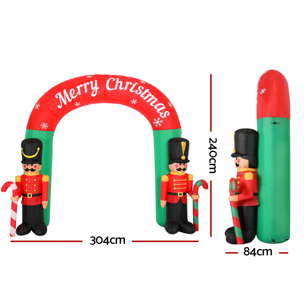 Christmas Inflatable Nutcracker Archway 3M Outdoor Decorations - Occasions > Christmas - Rivercity House & Home Co. (ABN 18 642 972 209) - Affordable Modern Furniture Australia