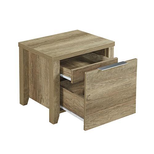 Cielo Bedside Table With Drawer Oak - Rivercity House & Home Co. (ABN 18 642 972 209) - Affordable Modern Furniture Australia