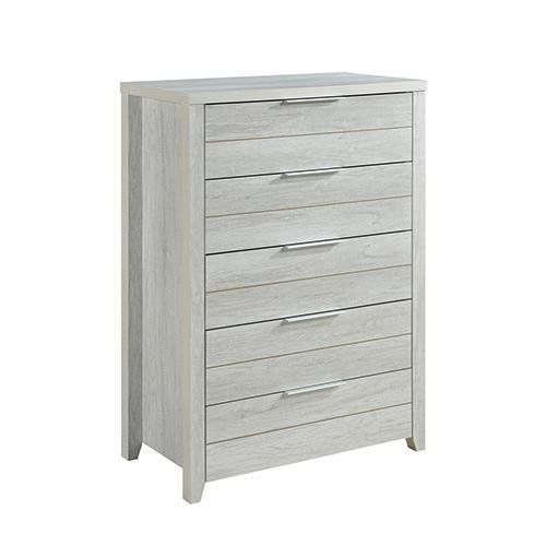 Cielo Tallboy White Bedroom Drawer Cabinet Ash - Rivercity House & Home Co. (ABN 18 642 972 209) - Affordable Modern Furniture Australia