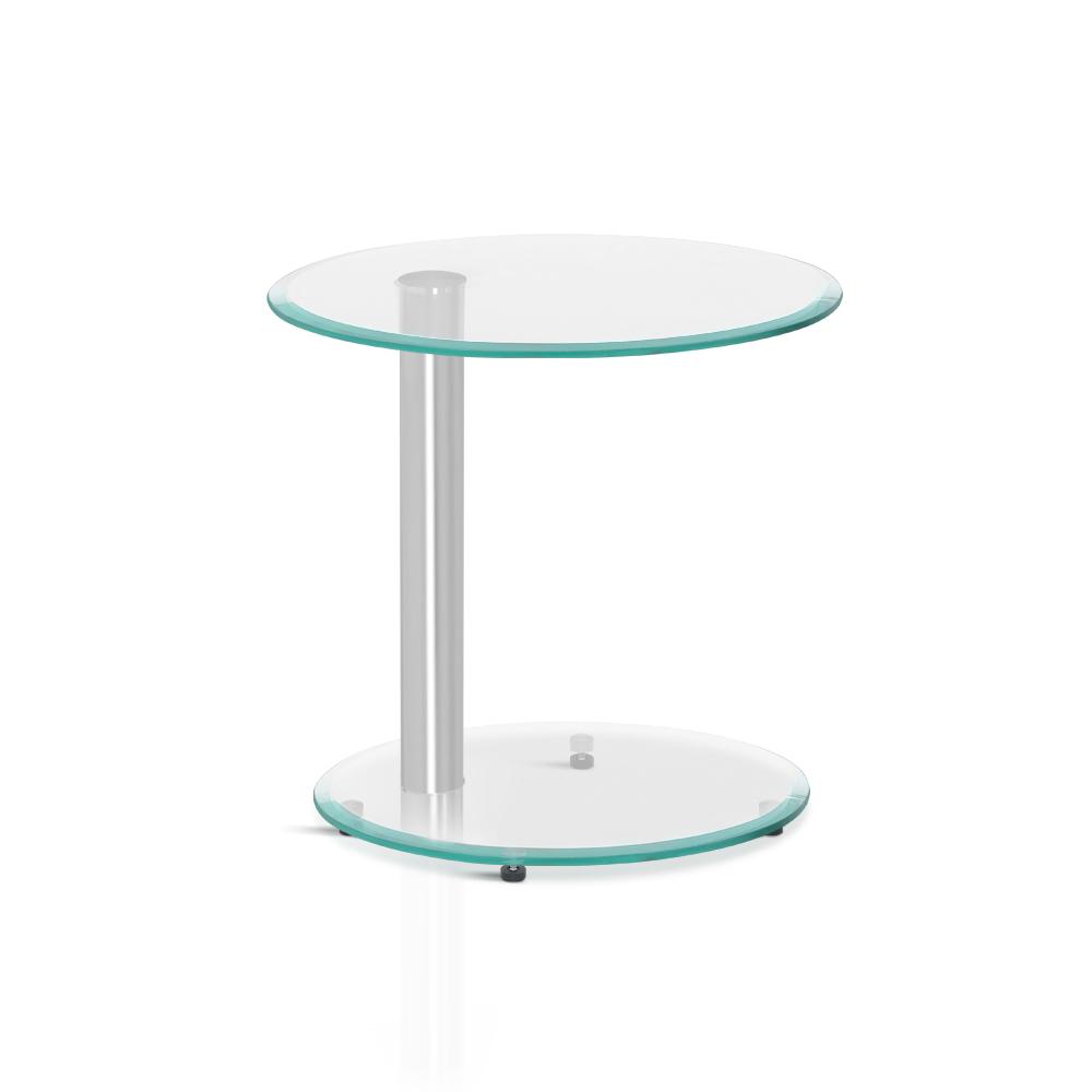 Coffee Table | Oval Tempered Glass (Great For Bedside Too) - Rivercity House & Home Co. (ABN 18 642 972 209) - Affordable Modern Furniture Australia