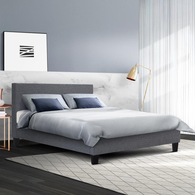 Coogee Double Bed Frame Grey - Rivercity House & Home Co. (ABN 18 642 972 209) - Affordable Modern Furniture Australia