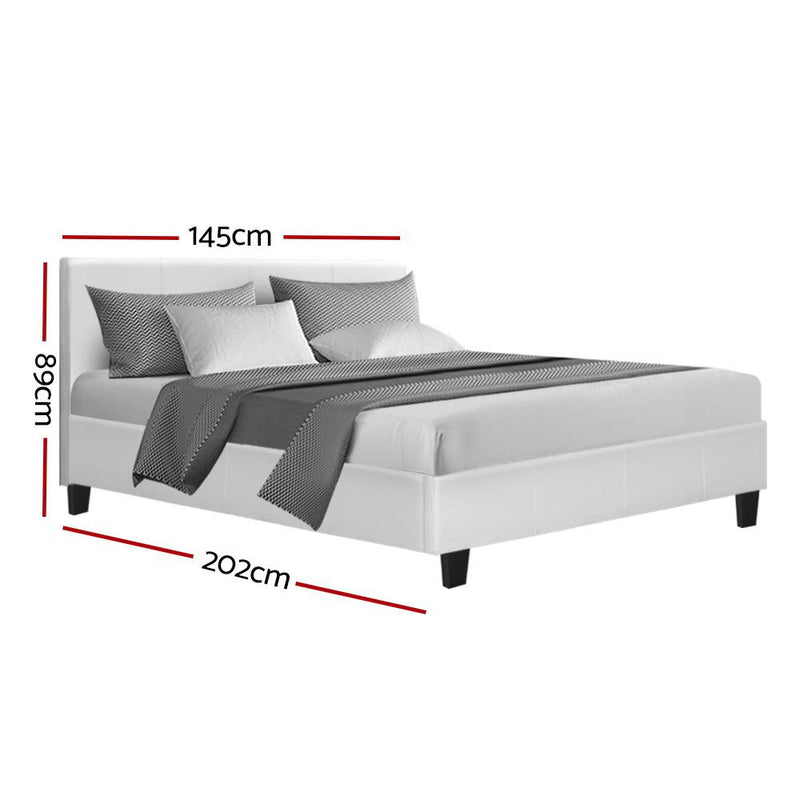 Coogee Double Bed Frame White - Rivercity House & Home Co. (ABN 18 642 972 209) - Affordable Modern Furniture Australia