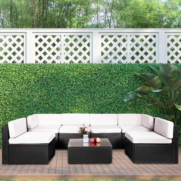 Deluxe 7 Piece Outdoor Corner Lounge - Rivercity House & Home Co. (ABN 18 642 972 209) - Affordable Modern Furniture Australia