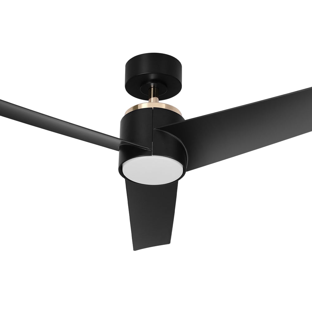52" Ceiling Fan DC Motor w/Light w/Remote - Black - Appliances > Fans - Rivercity House & Home Co. (ABN 18 642 972 209) - Affordable Modern Furniture Australia