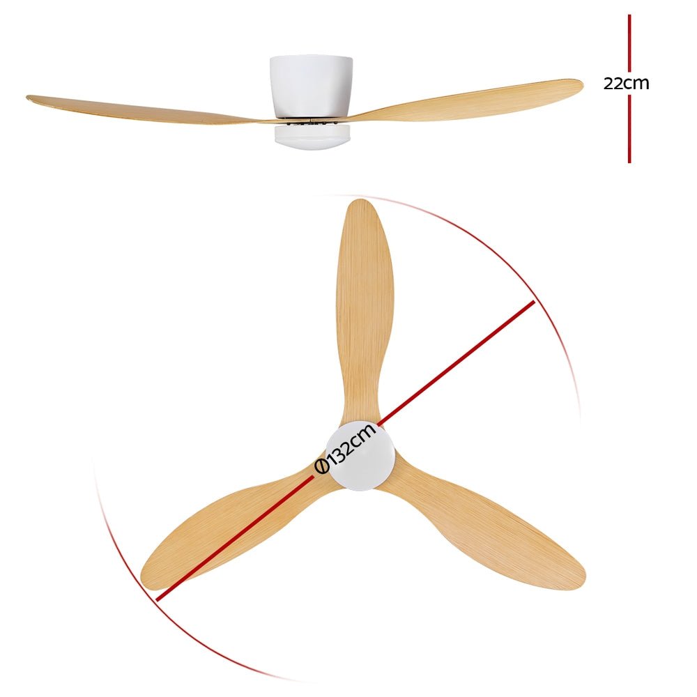 52'' Ceiling Fan LED Light Remote Control DC Motor 5 Speed Fans Timer - Appliances > Kitchen Appliances - Rivercity House & Home Co. (ABN 18 642 972 209) - Affordable Modern Furniture Australia