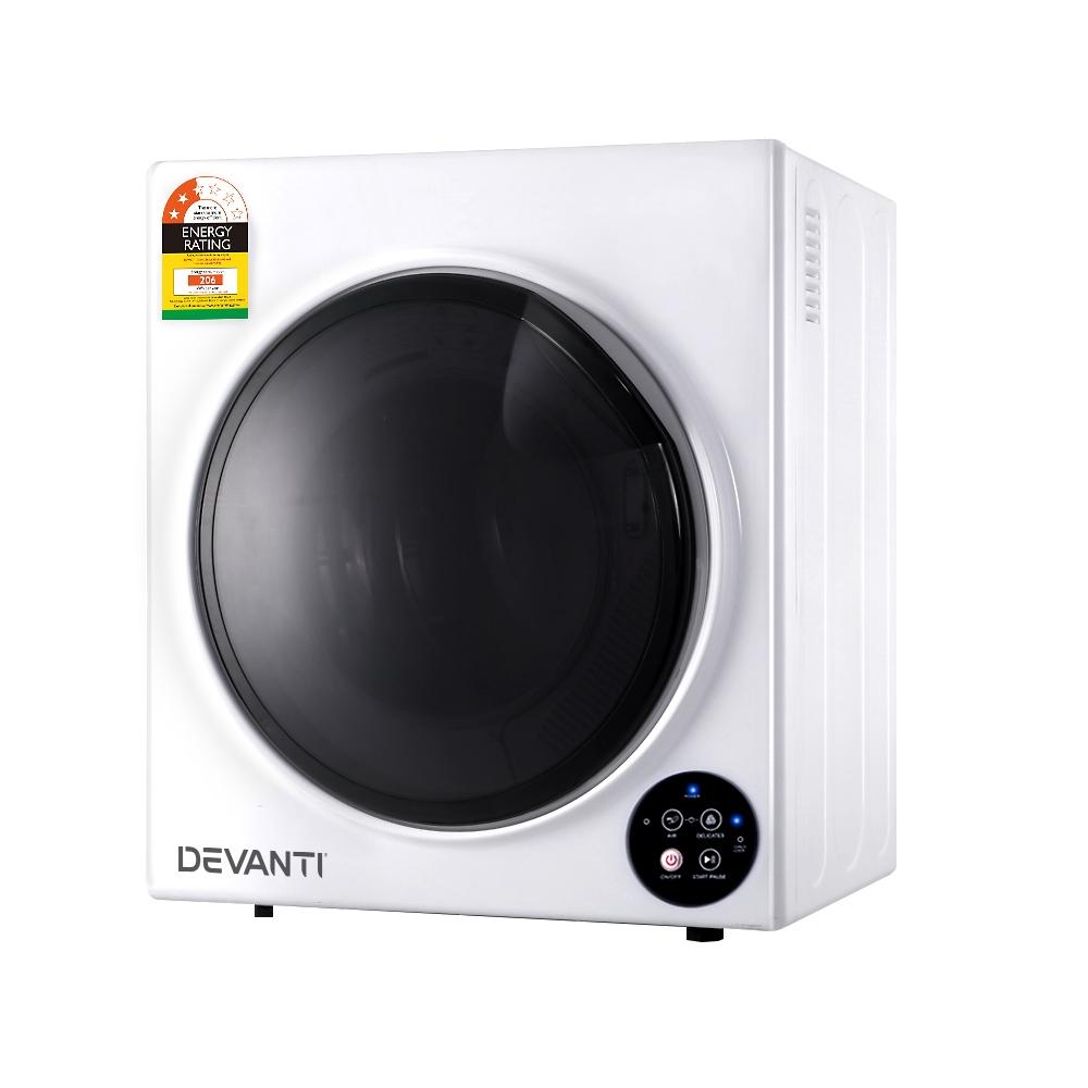 Devanti 5kg Vented Tumble Dryer - White - Appliances > Washers & Dryers - Rivercity House & Home Co. (ABN 18 642 972 209) - Affordable Modern Furniture Australia