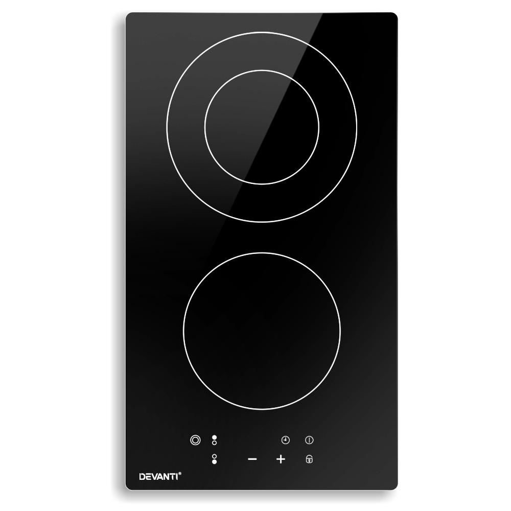Devanti Electric Ceramic Cooktop 30cm Kitchen Cooker Cook Top Hob Touch Control 3-Zones - Rivercity House & Home Co. (ABN 18 642 972 209) - Affordable Modern Furniture Australia