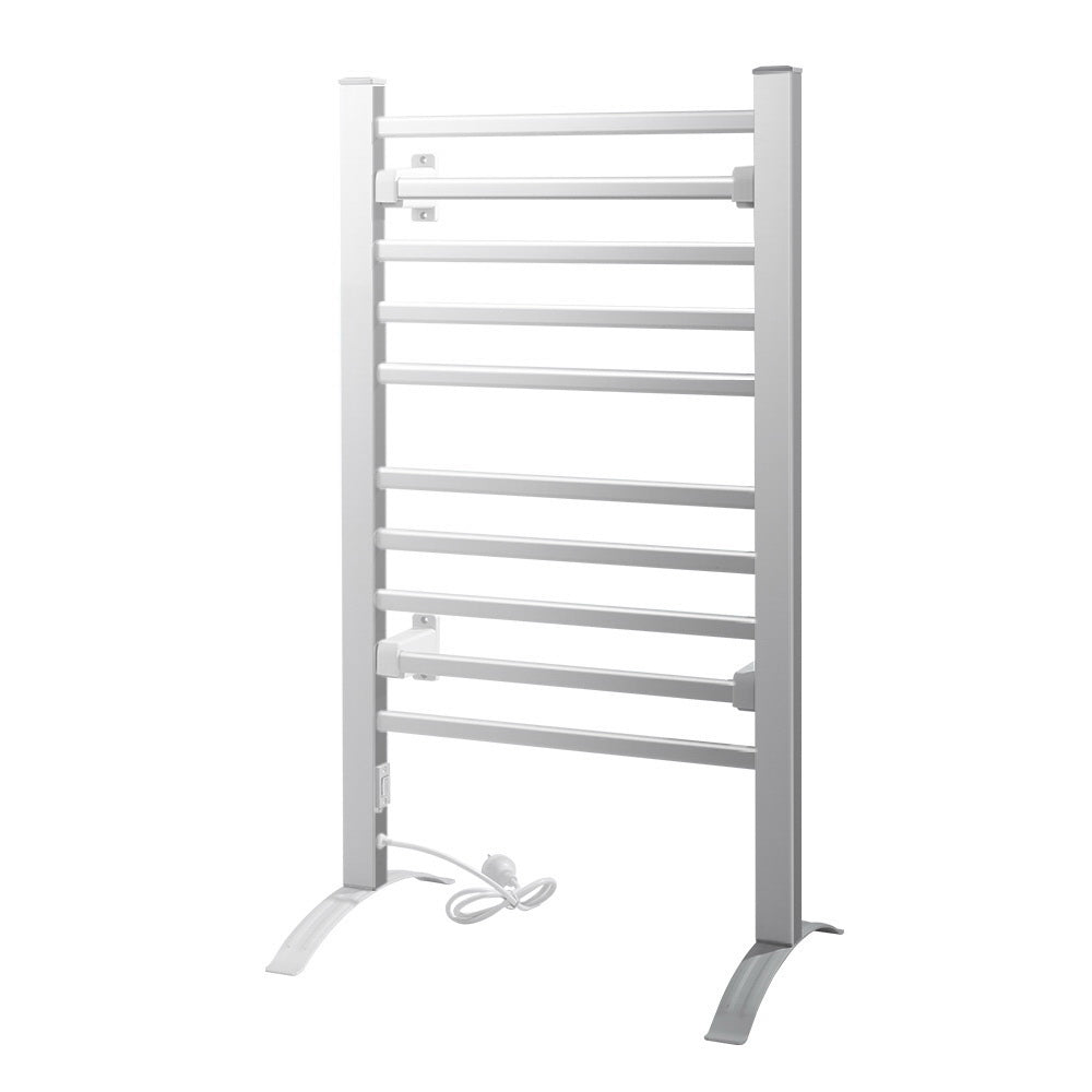 Devanti Electric Heated Towel Rail Rack 10 Bars Freestanding Clothes Dry Warmer - Home & Garden > Bathroom Accessories - Rivercity House & Home Co. (ABN 18 642 972 209) - Affordable Modern Furniture Australia