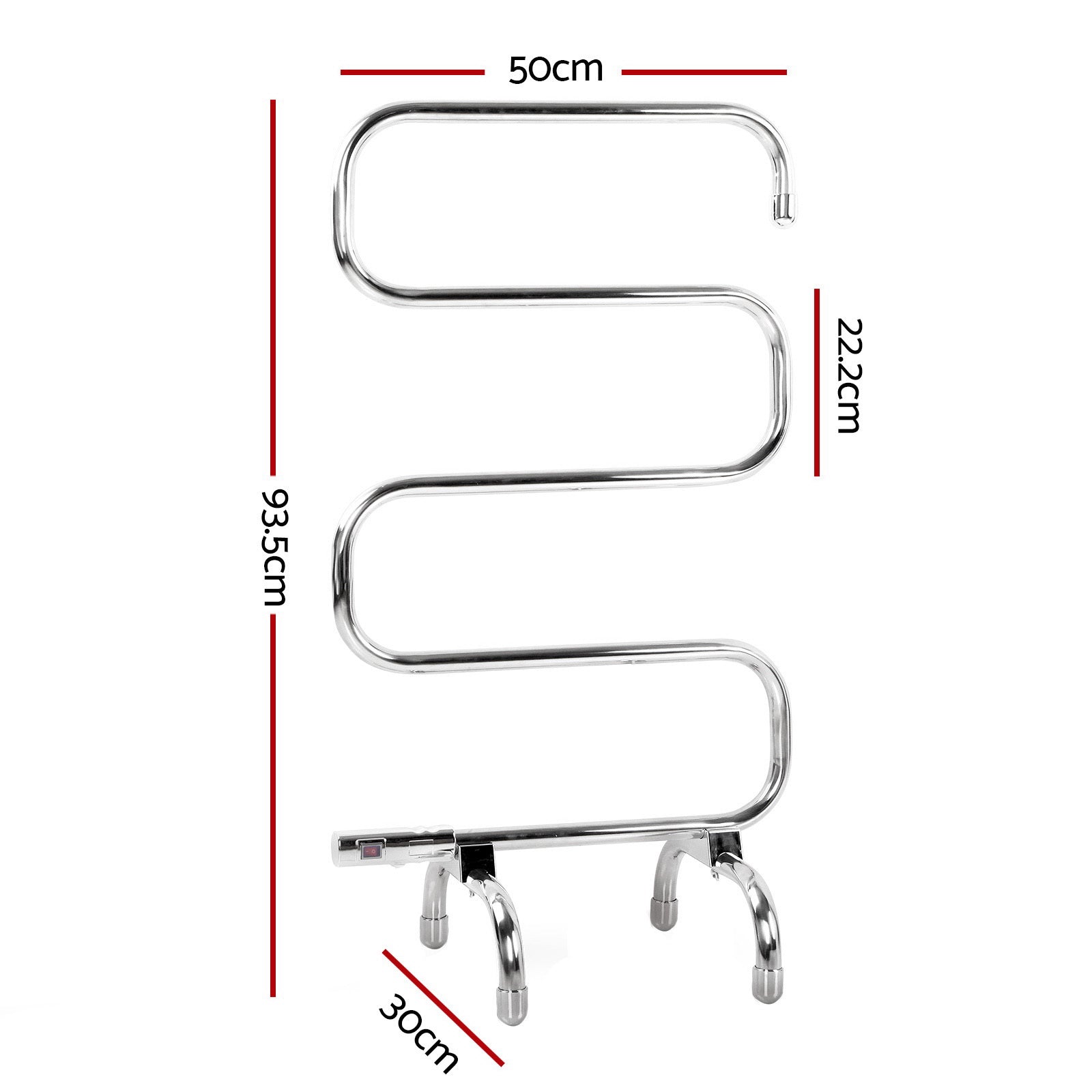 Devanti Electric Heated Towel Rail Rack 5 Bars Freestanding Clothes Dry Warmer - Home & Garden > DIY - Rivercity House & Home Co. (ABN 18 642 972 209) - Affordable Modern Furniture Australia