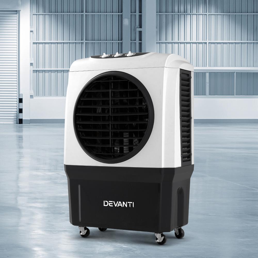 Devanti Evaporative Air Cooler Industrial Commercial Portable Water Fan Workshop - Rivercity House & Home Co. (ABN 18 642 972 209) - Affordable Modern Furniture Australia