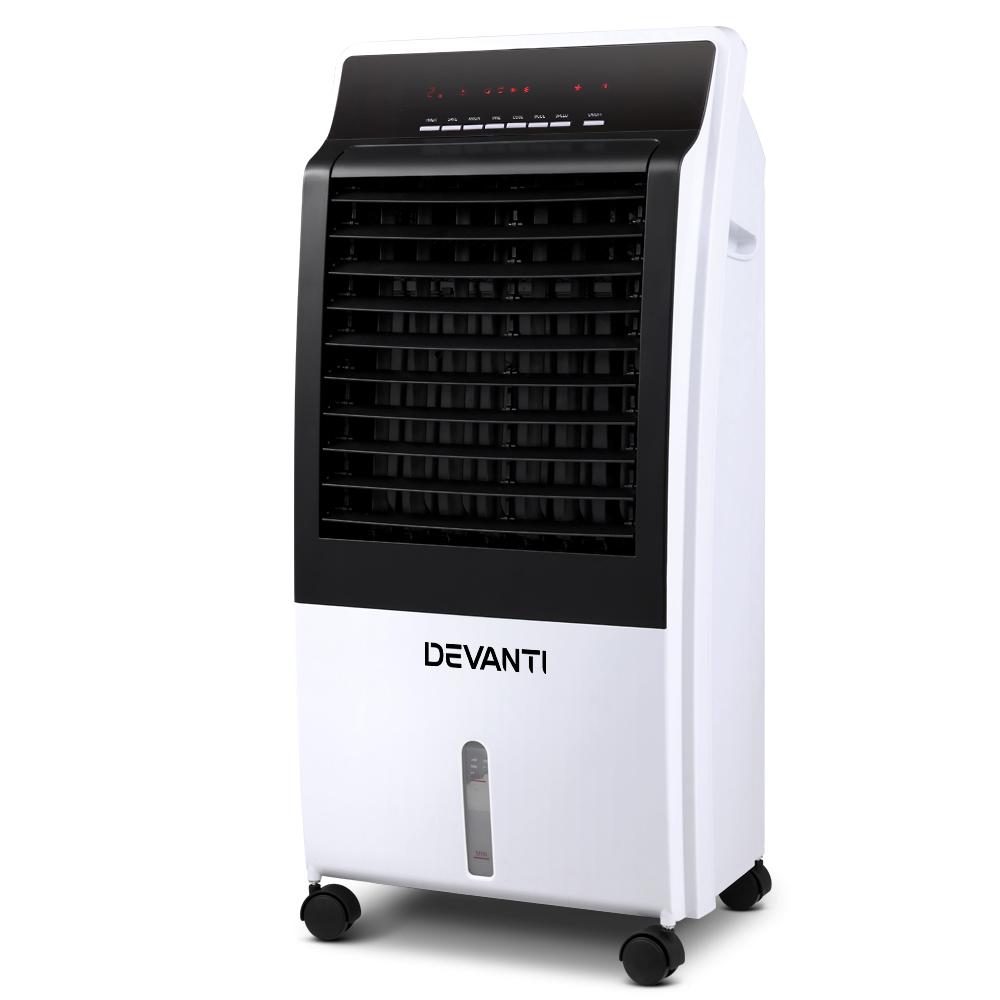 Devanti Evaporative Air Cooler Potable Fan Cooling Remote Control LED Display - Rivercity House & Home Co. (ABN 18 642 972 209) - Affordable Modern Furniture Australia