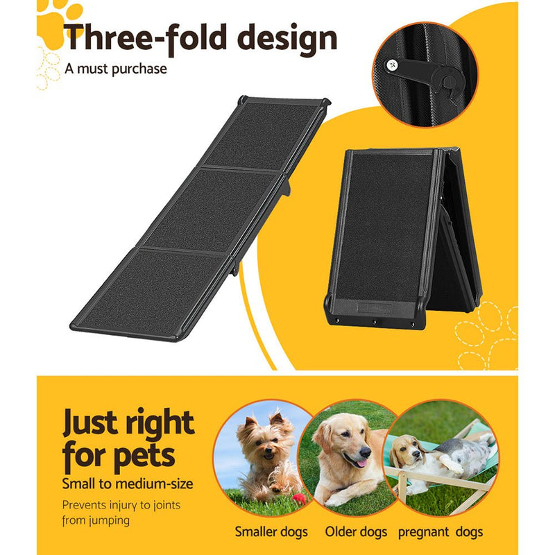 Dog Pet Ramp Car Stairs Steps Travel Ladder Foldable Adjustable Portable - Pet Care > Dog Supplies - Rivercity House & Home Co. (ABN 18 642 972 209) - Affordable Modern Furniture Australia