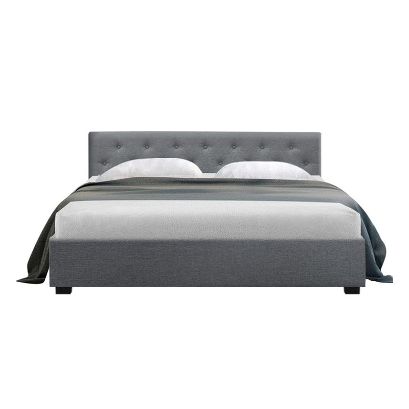 Dorilla Storage Queen Bed Frame Grey - Rivercity House & Home Co. (ABN 18 642 972 209) - Affordable Modern Furniture Australia