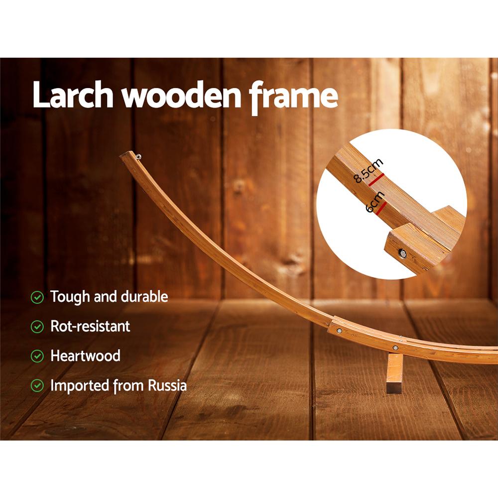 Double Hammock with Wooden Stand - Rivercity House & Home Co. (ABN 18 642 972 209) - Affordable Modern Furniture Australia