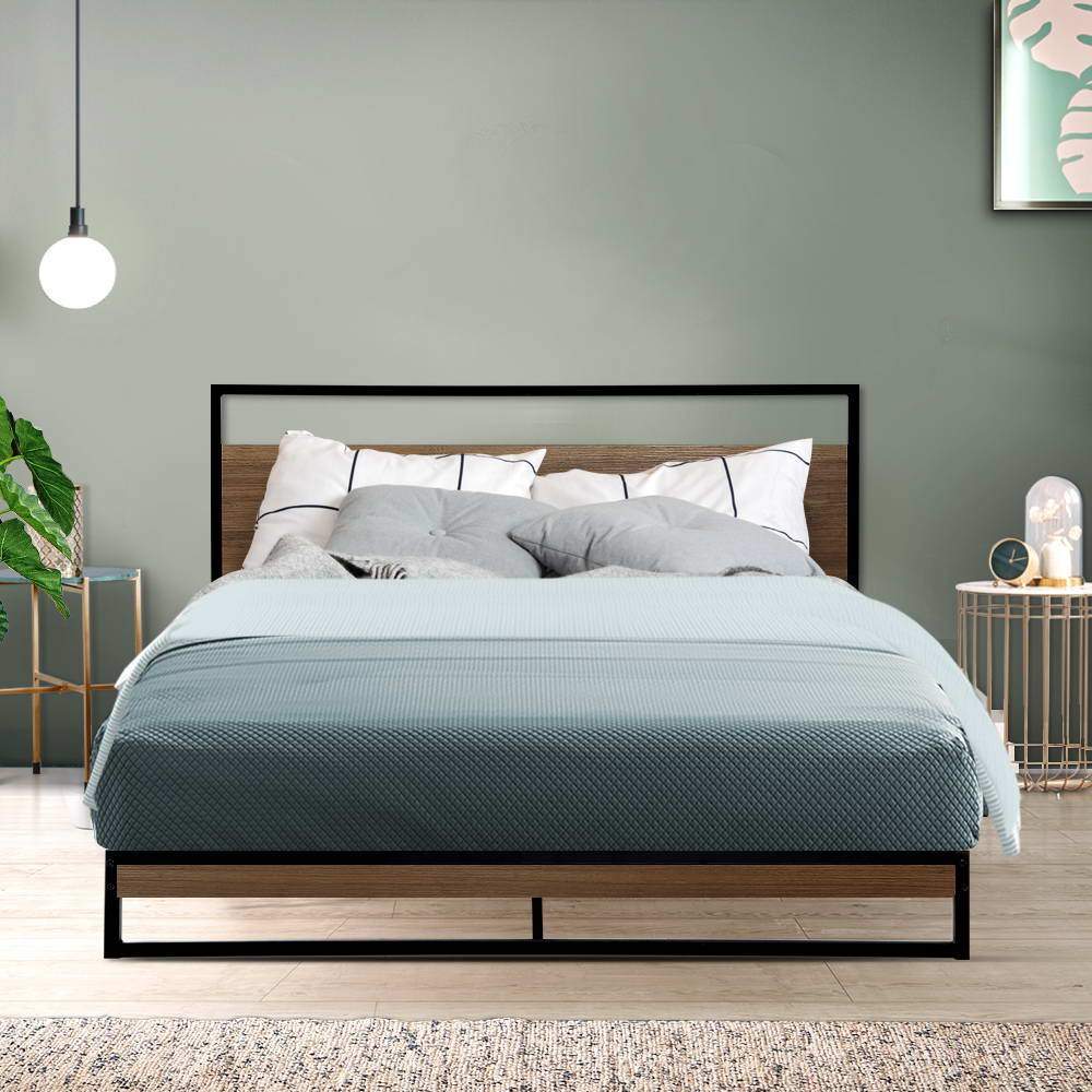Double Package | Stockton Bed & Normay Series Pillow Top Mattress (Medium Firm) - Furniture > Bedroom - Rivercity House & Home Co. (ABN 18 642 972 209) - Affordable Modern Furniture Australia