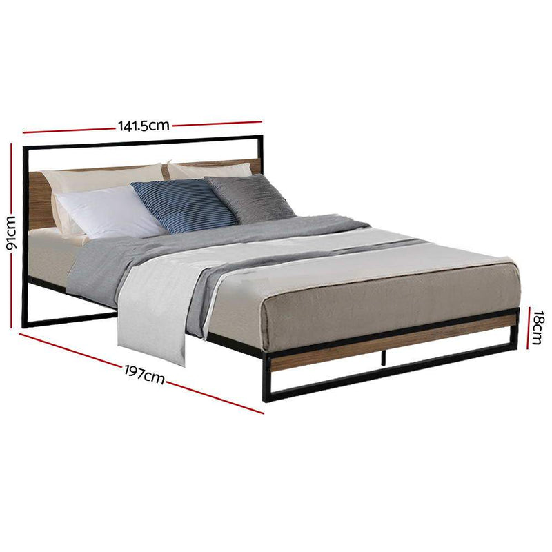 Double Package | Stockton Bed & Normay Series Pillow Top Mattress (Medium Firm) - Furniture > Bedroom - Rivercity House & Home Co. (ABN 18 642 972 209) - Affordable Modern Furniture Australia