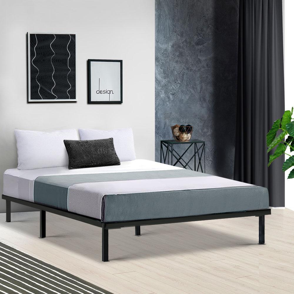 Double Package | Ted Bed Black & Normay Series Pillow Top Mattress (Medium Firm) - Furniture > Bedroom - Rivercity House & Home Co. (ABN 18 642 972 209) - Affordable Modern Furniture Australia