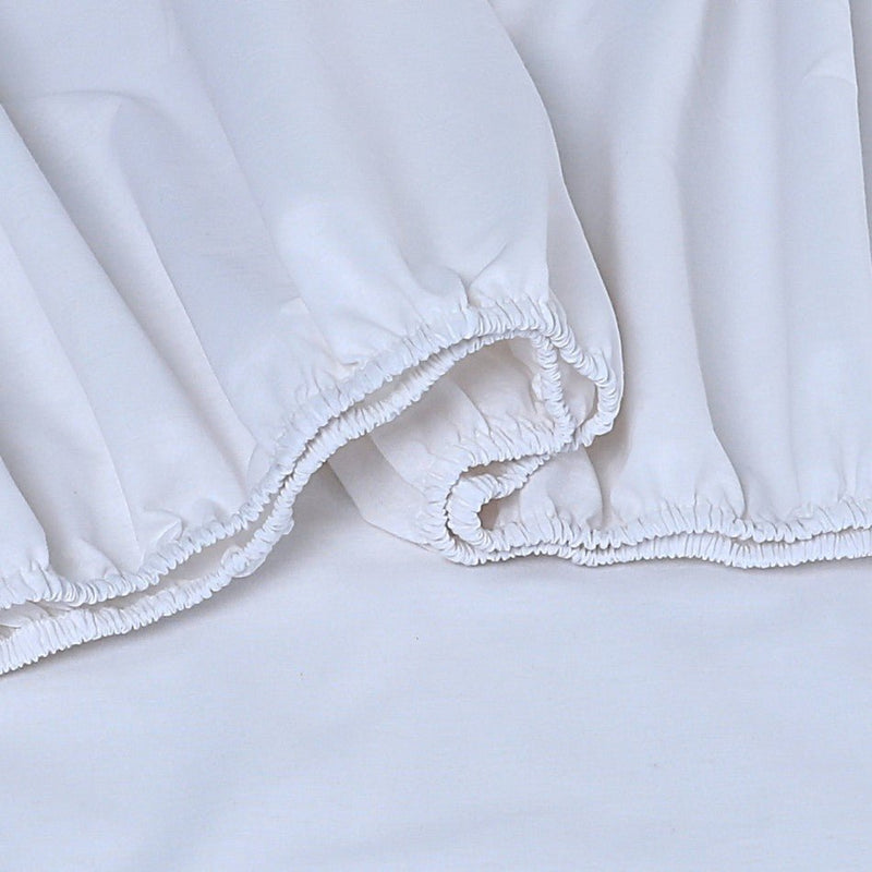 Elan Linen 100% Egyptian Cotton Vintage Washed 500TC White 50cm Deep Mega Queen Bed Sheets Set - Rivercity House & Home Co. (ABN 18 642 972 209) - Affordable Modern Furniture Australia
