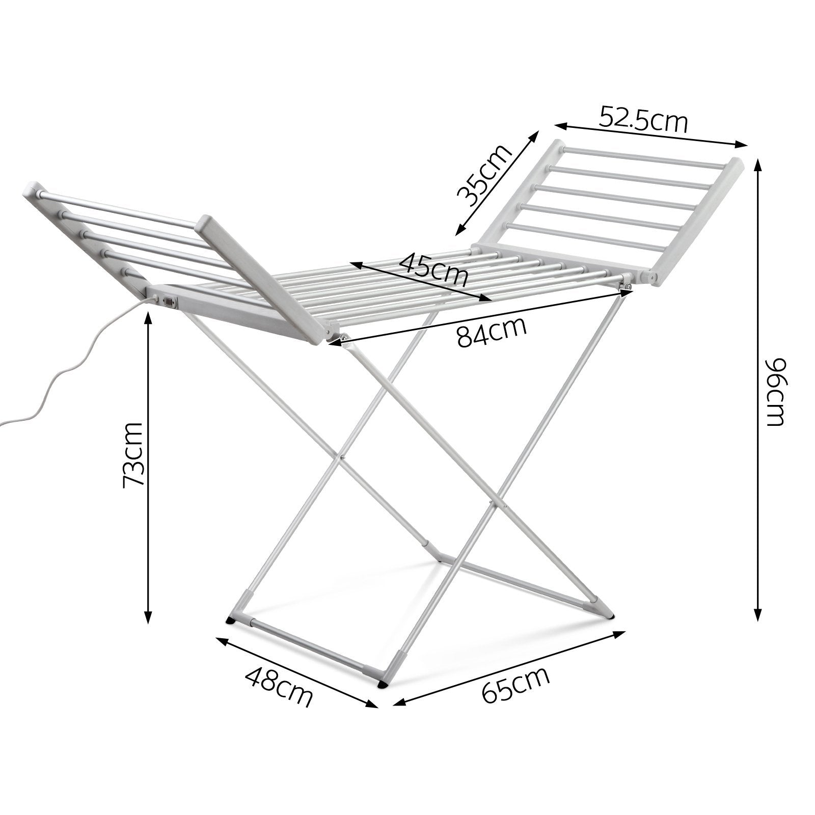 Electric Heated Clothes Rack - Rivercity House & Home Co. (ABN 18 642 972 209) - Affordable Modern Furniture Australia