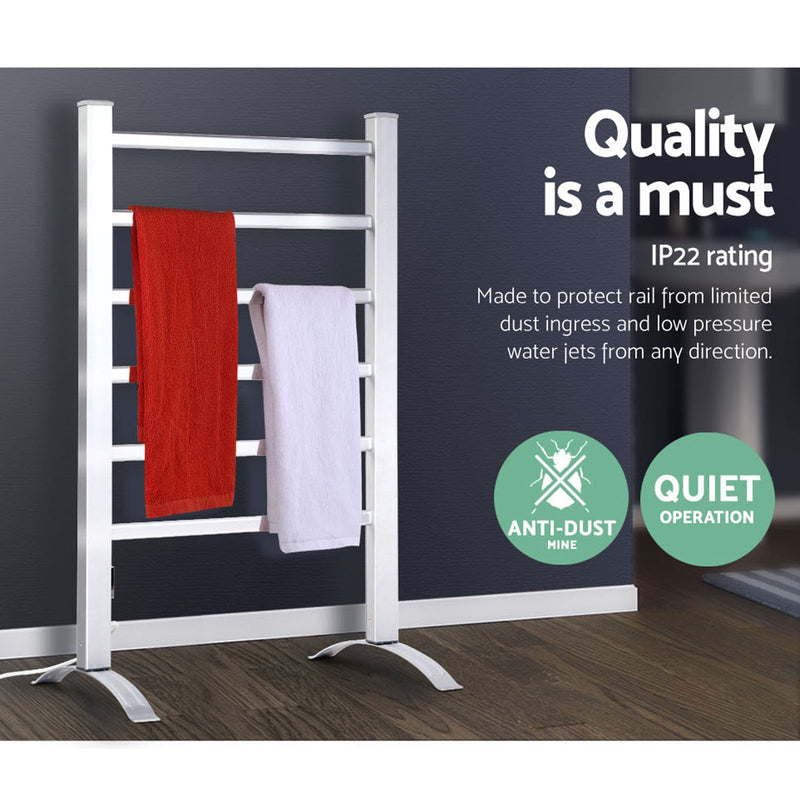Electric Heated Towel Rail - Rivercity House & Home Co. (ABN 18 642 972 209) - Affordable Modern Furniture Australia
