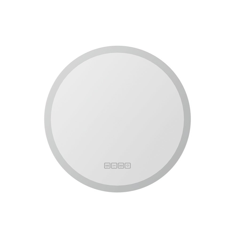 Embellir Bluetooth LED Wall Mirror With Light 50CM Bathroom Decor Round Mirrors - Health & Beauty > Makeup Mirrors - Rivercity House & Home Co. (ABN 18 642 972 209) - Affordable Modern Furniture Australia