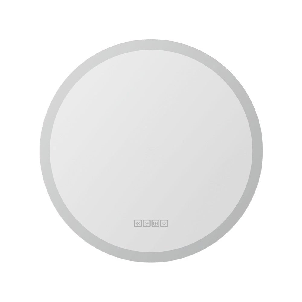 Embellir Bluetooth LED Wall Mirror With Light 60CM Bathroom Decor Round Mirrors - Health & Beauty > Makeup Mirrors - Rivercity House & Home Co. (ABN 18 642 972 209) - Affordable Modern Furniture Australia
