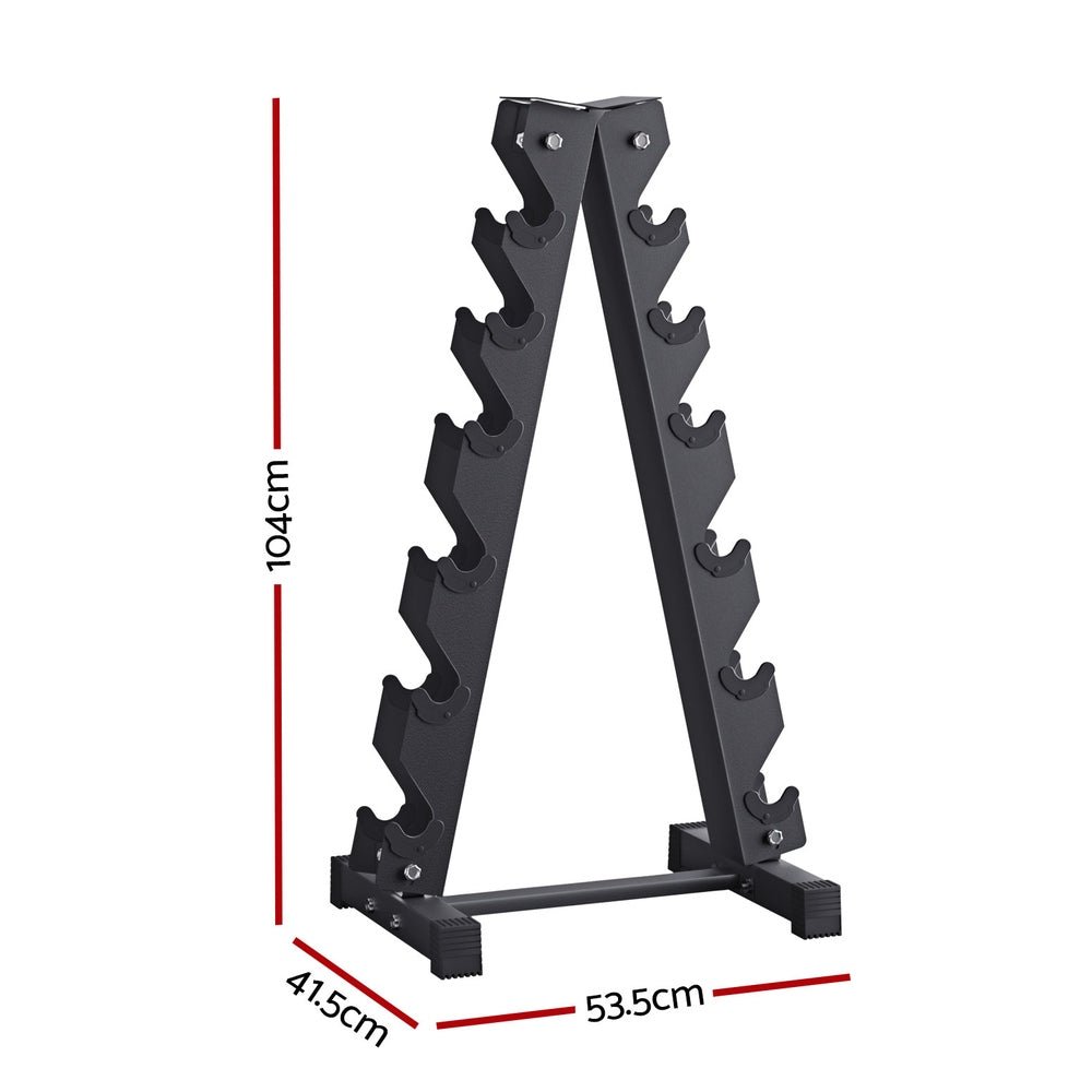 6 Tier Dumbbell Rack Home Gym Storage 200kg Capacity - Sports & Fitness > Exercise, Gym and Fitness - Rivercity House & Home Co. (ABN 18 642 972 209) - Affordable Modern Furniture Australia