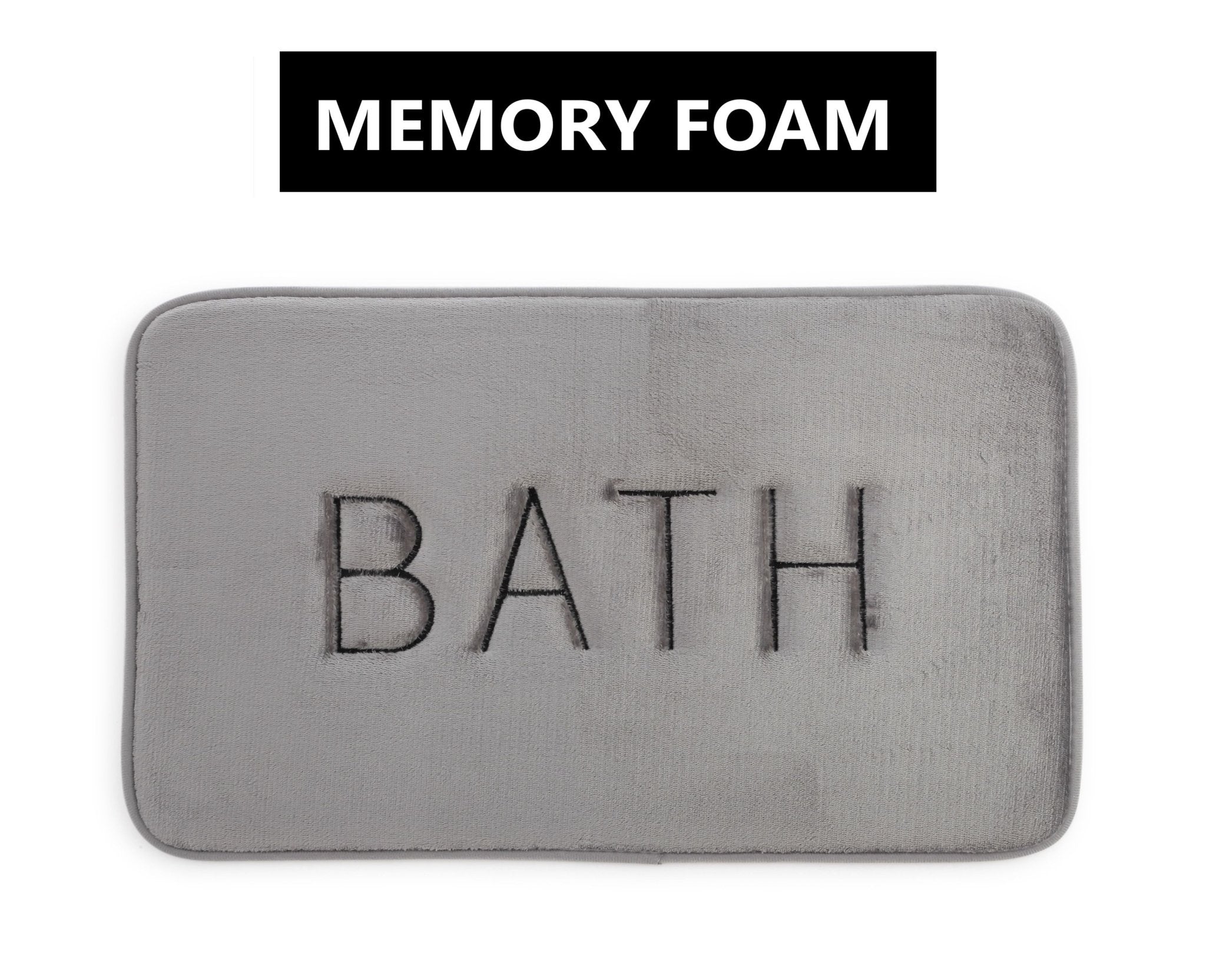 Extra Thick Memory Foam & Super Comfort Bath Rug Mat for Bathroom (60 x 40 cm, Grey) - Home & Garden > Bathroom Accessories - Rivercity House & Home Co. (ABN 18 642 972 209) - Affordable Modern Furniture Australia