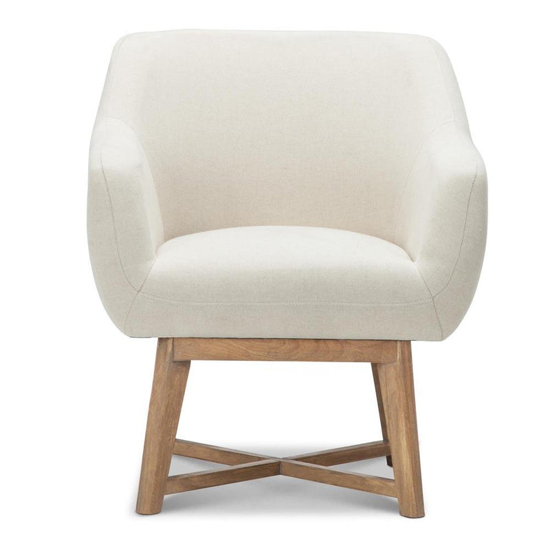 Fabric Tub Lounge Armchair - Beige - Rivercity House & Home Co. (ABN 18 642 972 209) - Affordable Modern Furniture Australia
