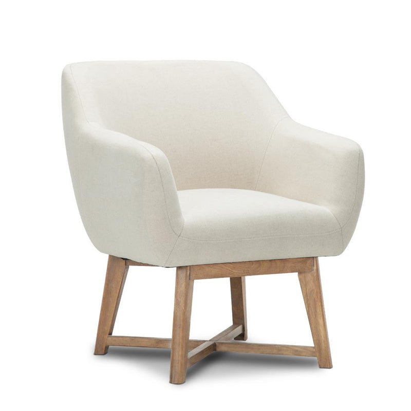Fabric Tub Lounge Armchair - Beige - Rivercity House & Home Co. (ABN 18 642 972 209) - Affordable Modern Furniture Australia