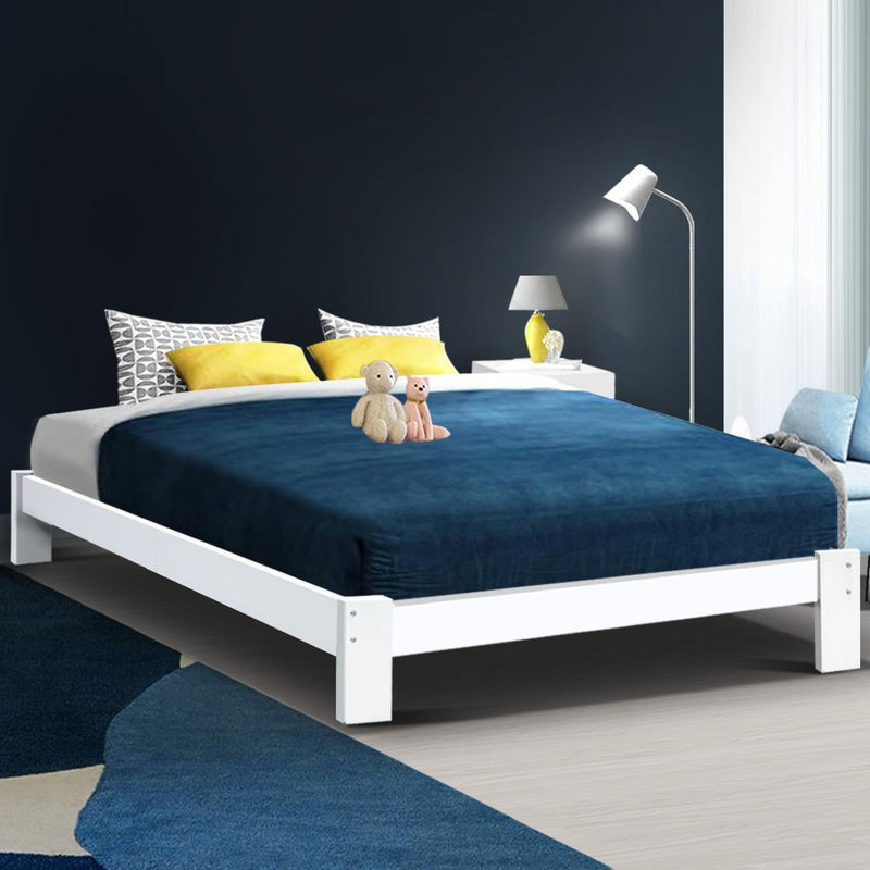Fairy Wooden Queen Bed Frame White - Rivercity House & Home Co. (ABN 18 642 972 209) - Affordable Modern Furniture Australia
