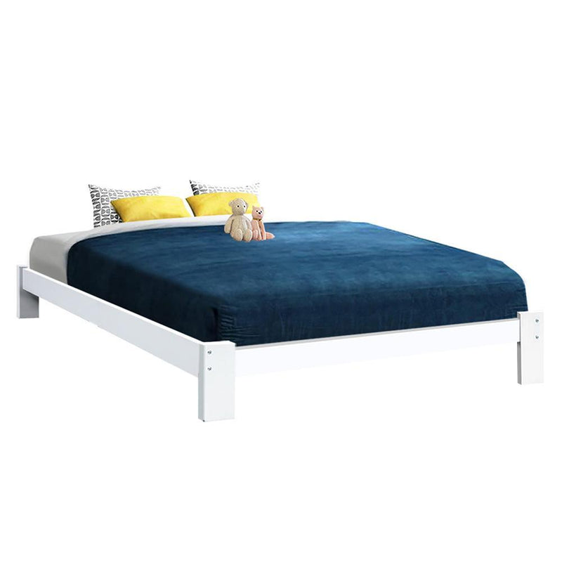 Fairy Wooden Queen Bed Frame White - Rivercity House & Home Co. (ABN 18 642 972 209) - Affordable Modern Furniture Australia