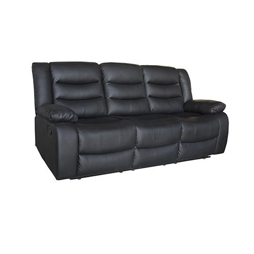 Fantasy Recliner Pu Leather 3R Black - Rivercity House & Home Co. (ABN 18 642 972 209) - Affordable Modern Furniture Australia