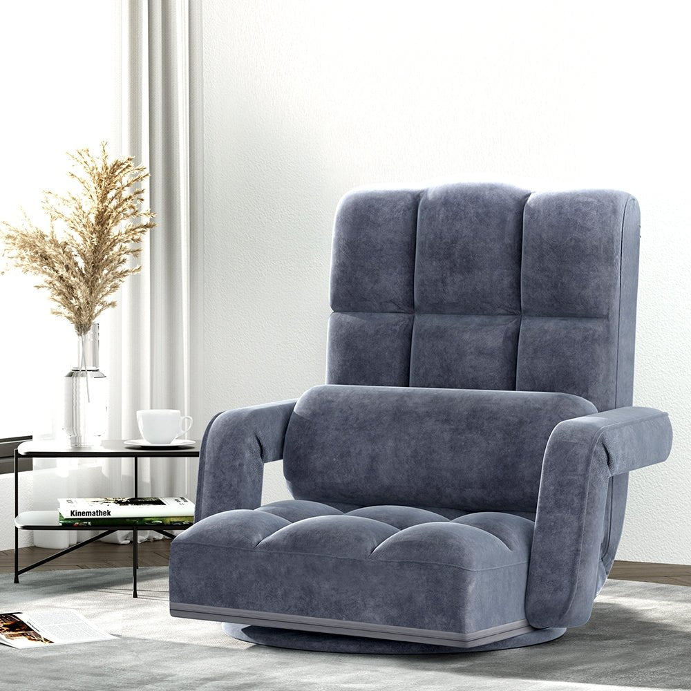 Floor Lounge Recliner Charcoal - Furniture > Living Room - Rivercity House & Home Co. (ABN 18 642 972 209) - Affordable Modern Furniture Australia