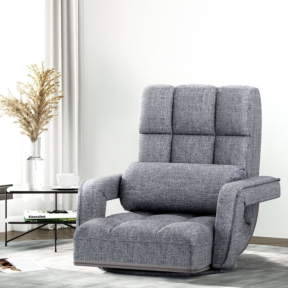 Floor Lounge Recliner Grey - Furniture > Living Room - Rivercity House & Home Co. (ABN 18 642 972 209) - Affordable Modern Furniture Australia